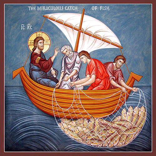 The miraculous catch of fish (Luke 5)