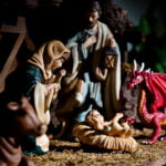 Where is the dragon in the nativity?